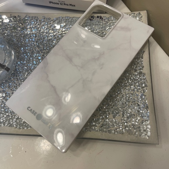 iPhone 12 Pro Max Blox White Marble Case - Picture 2 of 6